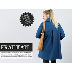 FRAU KATI Felpa con collo sciallato e pieghe invertite | Studio Schnittreif | XS-XXL, 