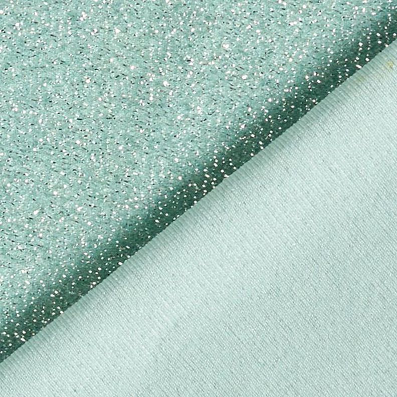 tessuto jersey fili glitter glamour  – menta,  image number 3