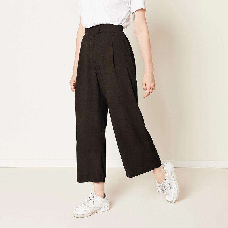 viscosa stretch tinta unita – nero,  image number 9