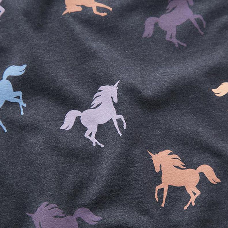 jersey di cotone Unicorni – blu marino,  image number 2