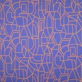 Voile di cotone Town | Nerida Hansen – lilla bluastro/arancio pesca, 