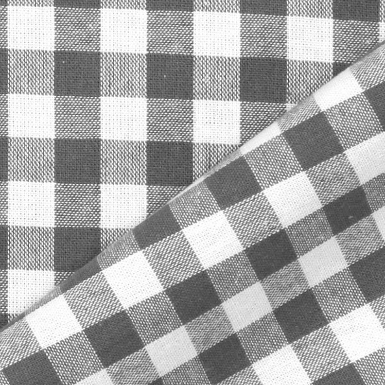 tessuto in cotone Vichy - 1 cm – grigio,  image number 3