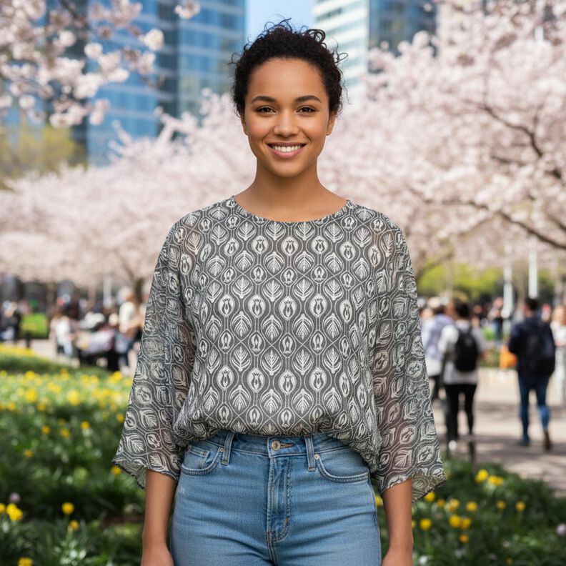 Ornamenti in chiffon &ndash; bianco/nero,  image number 6