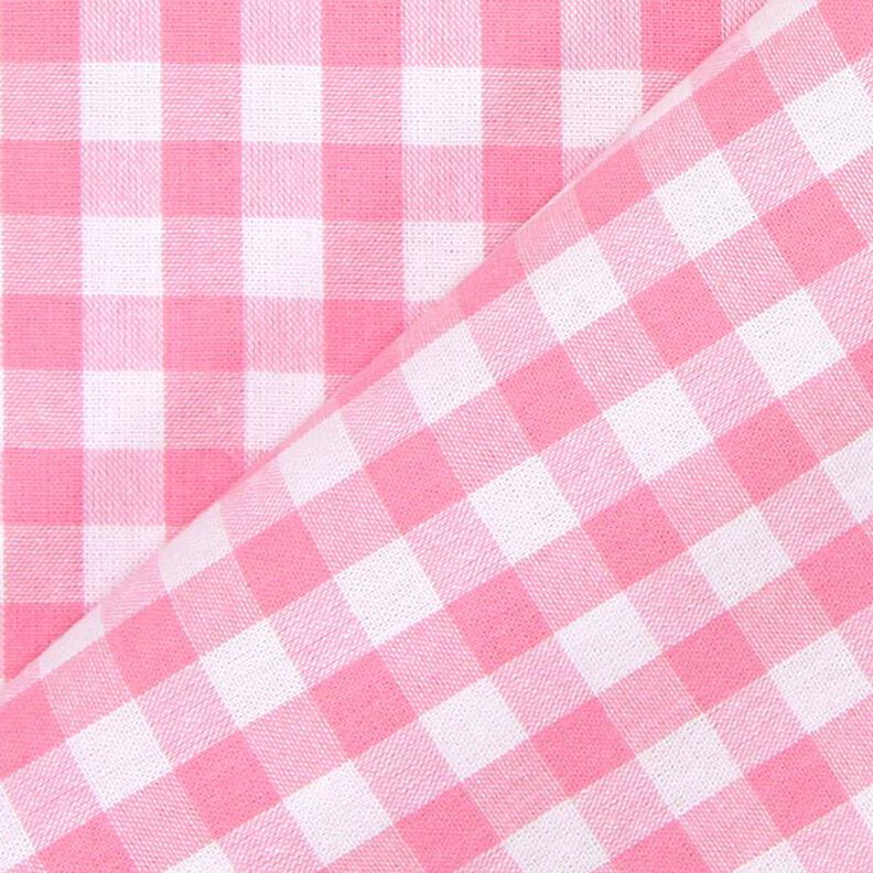 tessuto in cotone Quadro vichy 1 cm – rosa/bianco,  image number 3