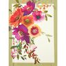 taglio di tessuto arredo tessuto spinato Fiori acquerello – avorio/bacca,  thumbnail number 6