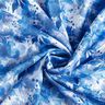 Tessuto di viscosa Fiori con macchie di colore – blu reale/bianco,  thumbnail number 3