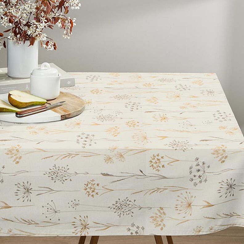 tessuto arredo mezzo panama Fiori secchi – beige chiaro,  image number 8
