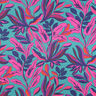 satin di cotone Lush Leaves | Nerida Hansen – turchese/porpora,  thumbnail number 1