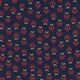 jersey di cotone fragole stilizzate – blu marino/rosso fuoco,  thumbnail number 1