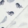 piqué nido d’ape balene stampa digitale | Poppy Fabrics – avorio/grigio blu,  thumbnail number 4