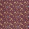 tessuto in cotone popeline Grandi stelle – rosso merlot/oro,  thumbnail number 6