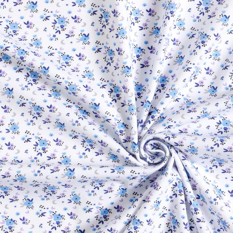 jersey di cotone Fiorellini romantici – bianco,  image number 3