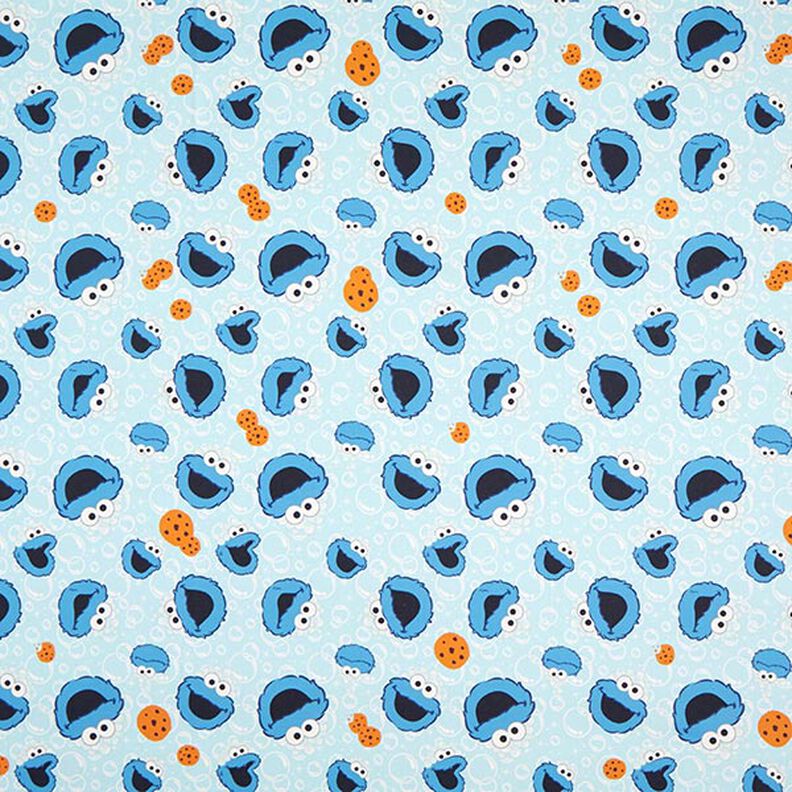 tessuto arredo cretonne, Cookie Monster | CPLG – azzurro baby/blu reale,  image number 1