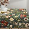 Tessuto arredo canvas Fiori nostalgici – verde scuro,  thumbnail number 7