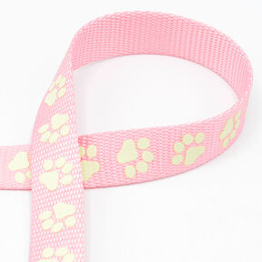 Nastro riflettente Guinzaglio per cani Zampe [20 mm] – rosa, 