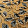 jersey di viscosa grandi foglie autunnali – giallo curry/grigio ardesia,  thumbnail number 2