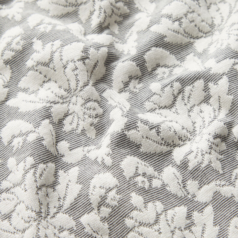 Jersey jacquard con motivi ornamentali – grigio chiaro/bianco,  image number 2
