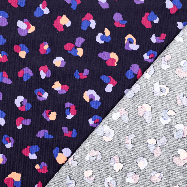 velluto a costine Macchie di leopardo colorate | Poppy Fabrics – blu marino,  image number 4