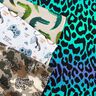 French terry, felpa estiva Leopardo a colore sfumato stampa digitale – lilla bluastro/turchese,  thumbnail number 5
