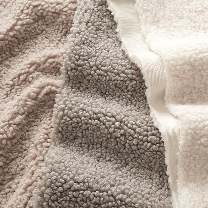 tessuto da tappezzeria pelliccia sintetica Teddy – bianco lana,  image number 5
