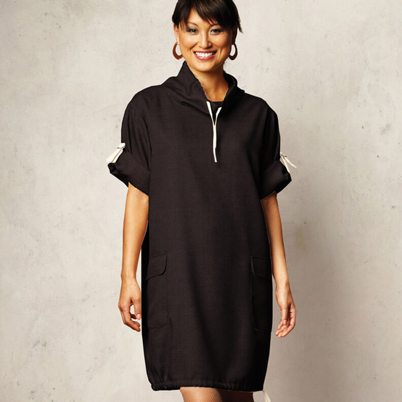 French terry leggero tinta unita – nero,  image number 9