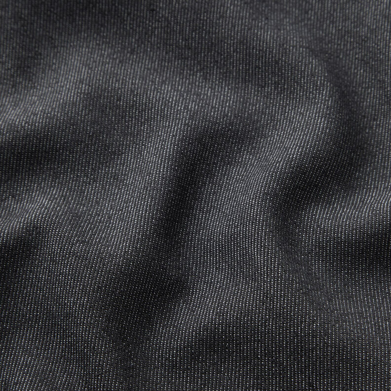 Denim in cotone elasticizzato medio – nero,  image number 2