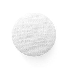 Bottone rivestito, Lino medio – bianco, 
