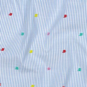 fine batista di cotone Bordo dobby e strisce | Poppy Fabrics – azzurro/bianco, 