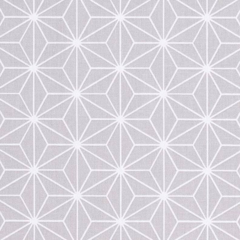 tessuto in cotone cretonne stelle giapponesi Asanoha – grigio,  image number 1