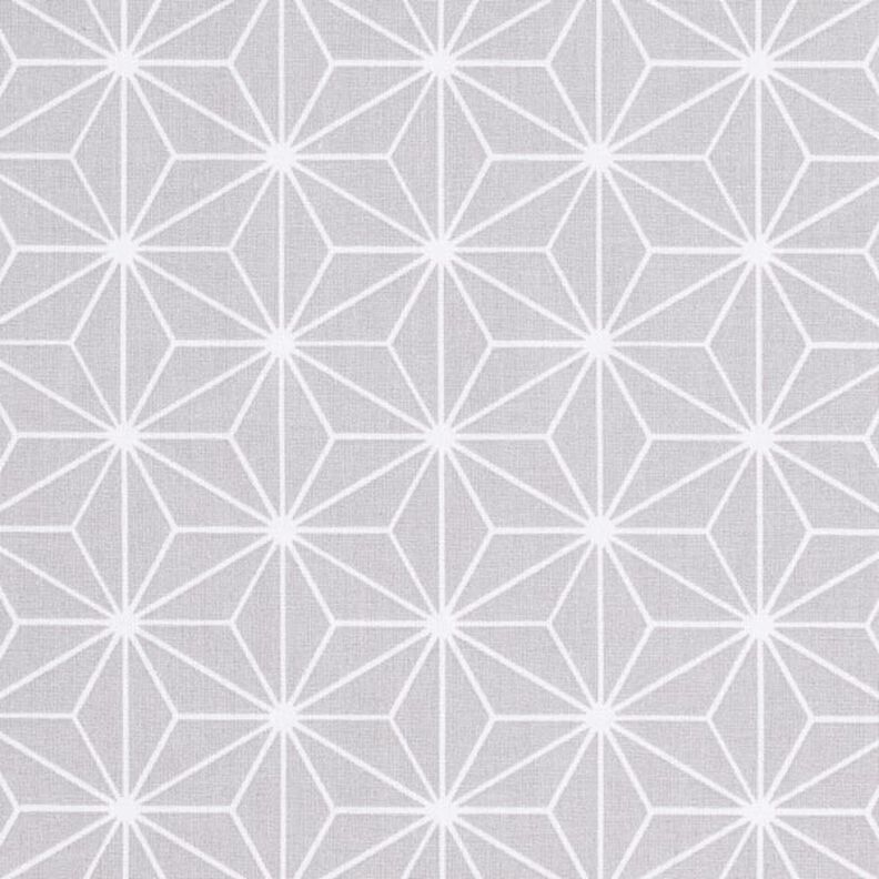 tessuto in cotone cretonne stelle giapponesi Asanoha – grigio,  image number 1