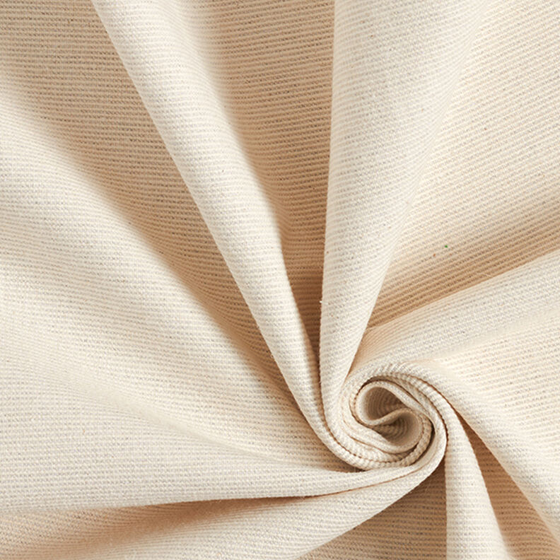 tessuto arredo, mezzo panama struttura a coste, cotone riciclato – naturale,  image number 1
