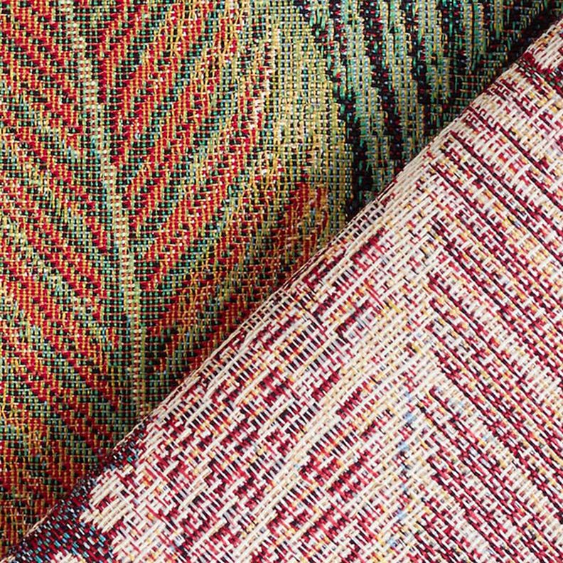 tessuto arredo gobelin foglie di palma – verde scuro,  image number 4