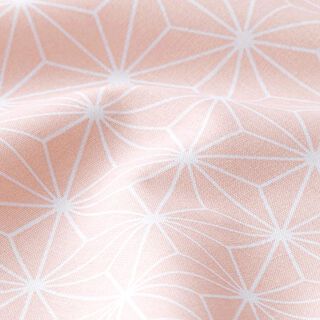 tessuto in cotone cretonne stelle giapponesi Asanoha – rosa, 
