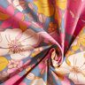 tessuto in cotone cretonne Grande trionfo di fiori – grigio blu/pink,  thumbnail number 3