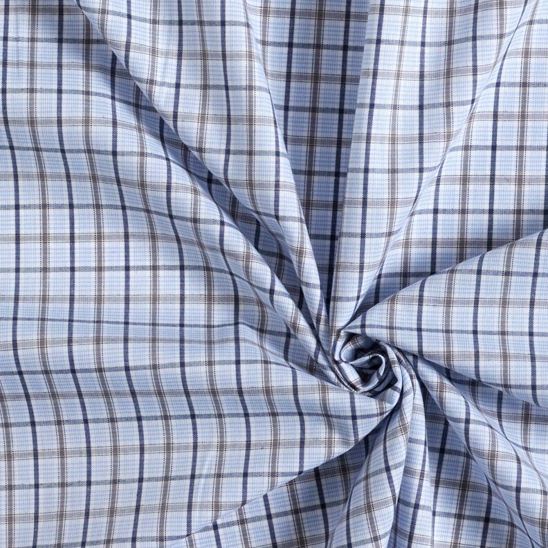 Tessuto per camicia a quadri classici – azzurro/blu marino,  image number 3