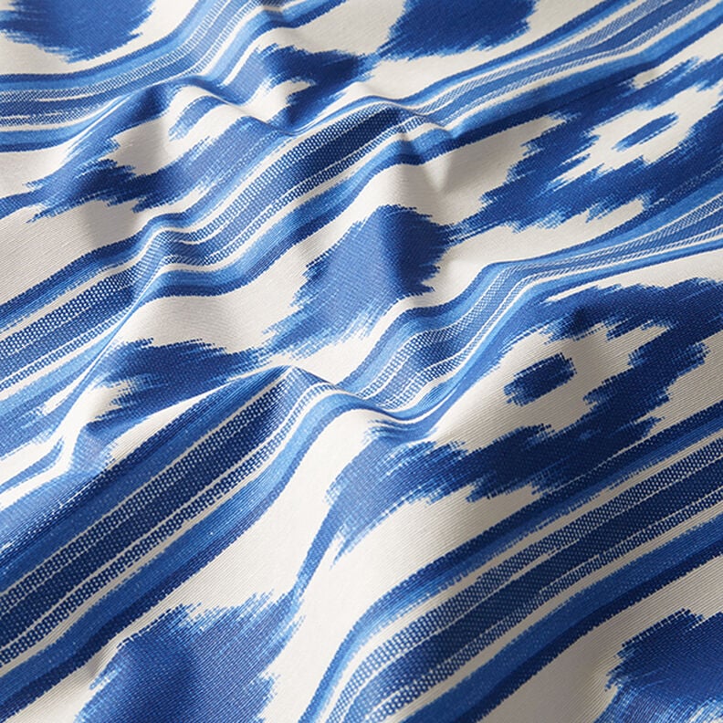 Cotone rivestito righe etno – blu,  image number 2