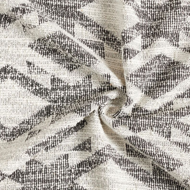 Bouclé in maglia Chevron – nero/bianco, image number 4