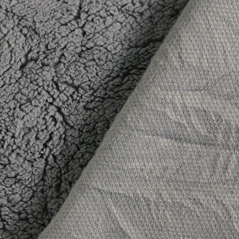 Soffice tessuto in peluche – grigio elefante,  image number 4