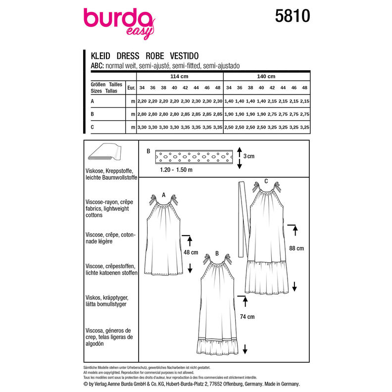 Vestito | Burda 5810 | 34-48, image number 12