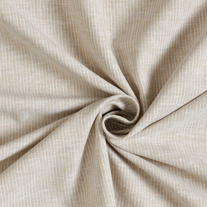 misto cotone-lino Righe sottili – tortora chiaro/bianco,  image number 3