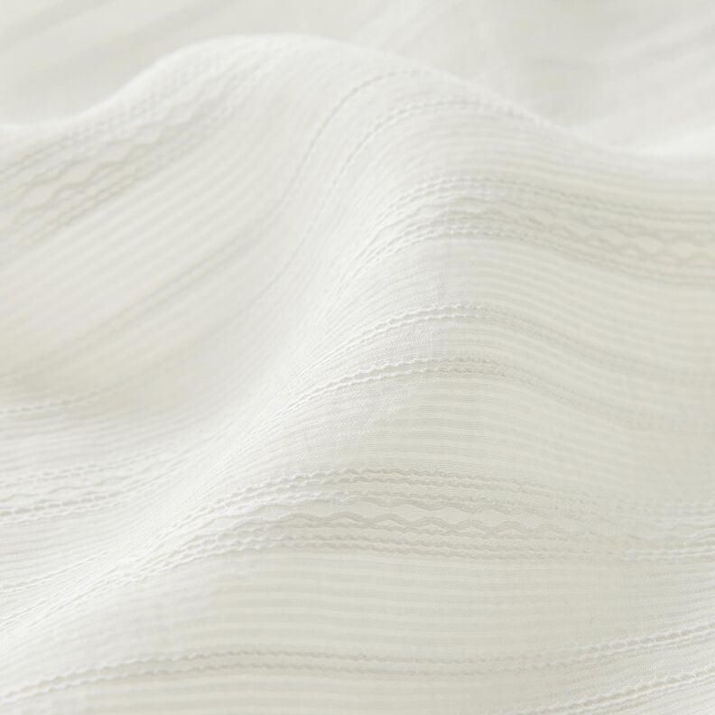 Tessuto leggero per camicetta con righe trasparenti – bianco,  image number 2