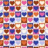 popeline di cotone Cuori di diamante | Poppy Fabrics – avorio/blu reale,  thumbnail number 1