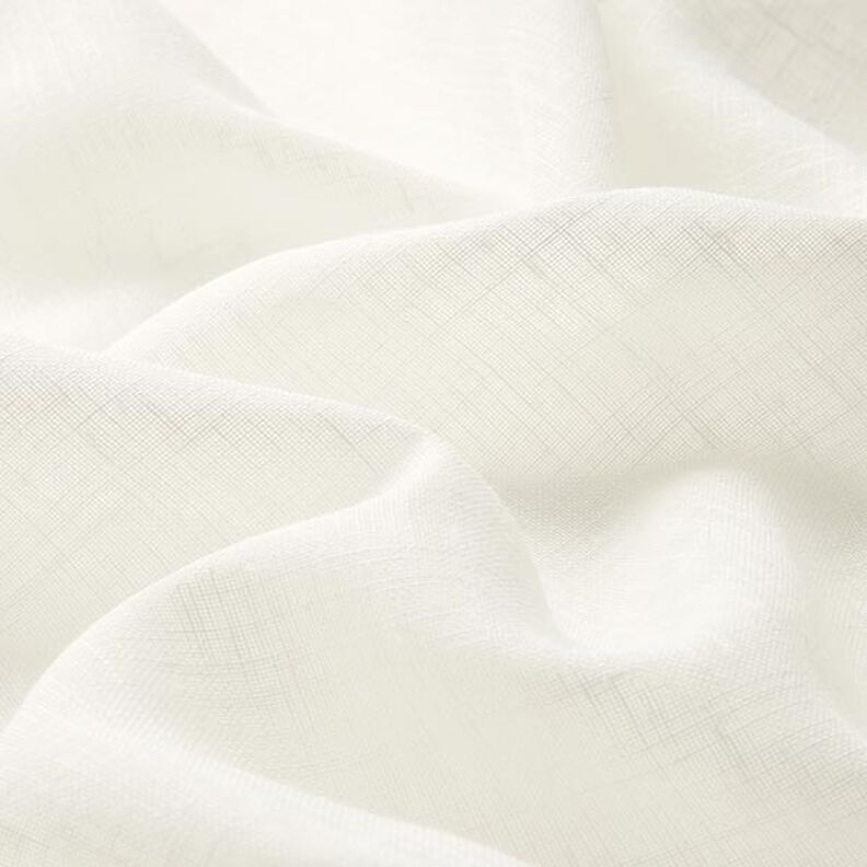 tessuto per tende, voile effetto lino 300 cm – bianco lana | Resto 90cm,  image number 2