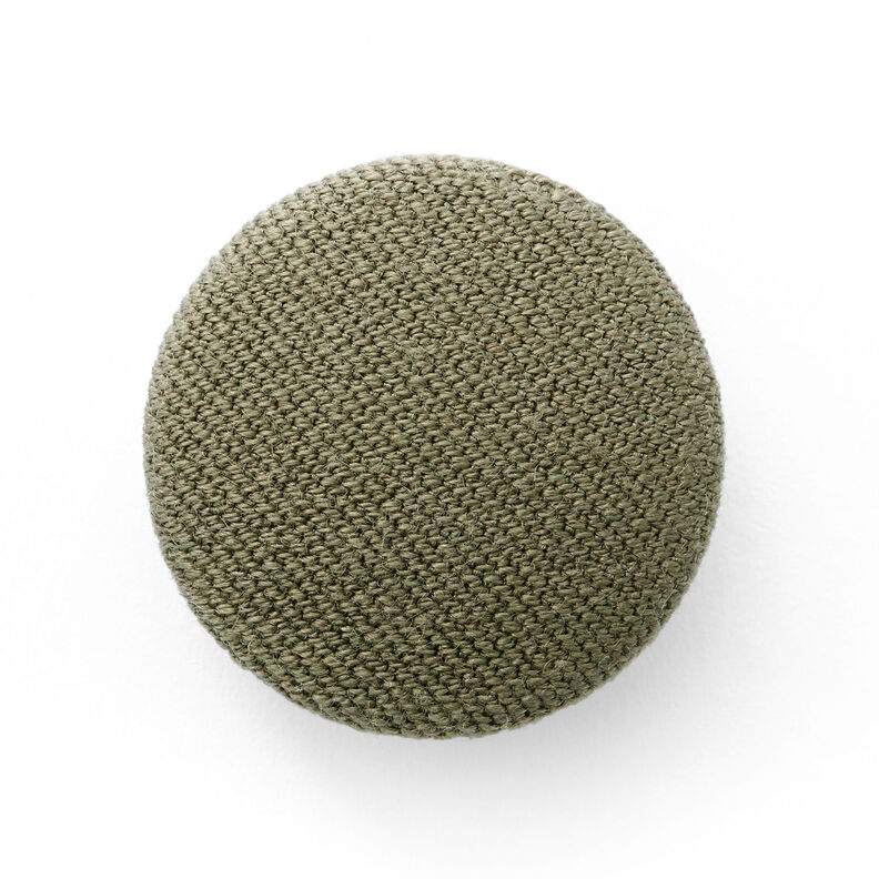 Bottone rivestito, Gabardine Bi-stretch – verde oliva,  image number 1