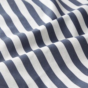 tessuto in cotone cretonne Strisce marittime – nero-azzurro/tortora chiaro, 