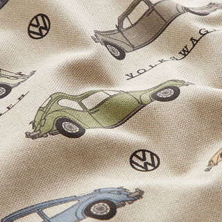 tessuto arredo mezzo panama, maggiolino VW – nero/naturale, 