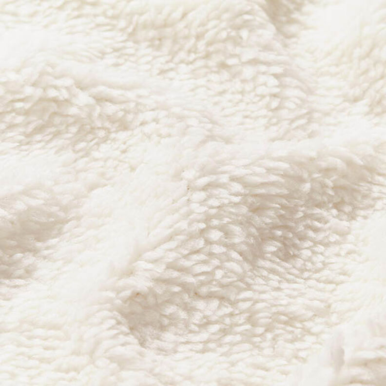 ecopelliccia tessuto teddy bear – bianco lana,  image number 2