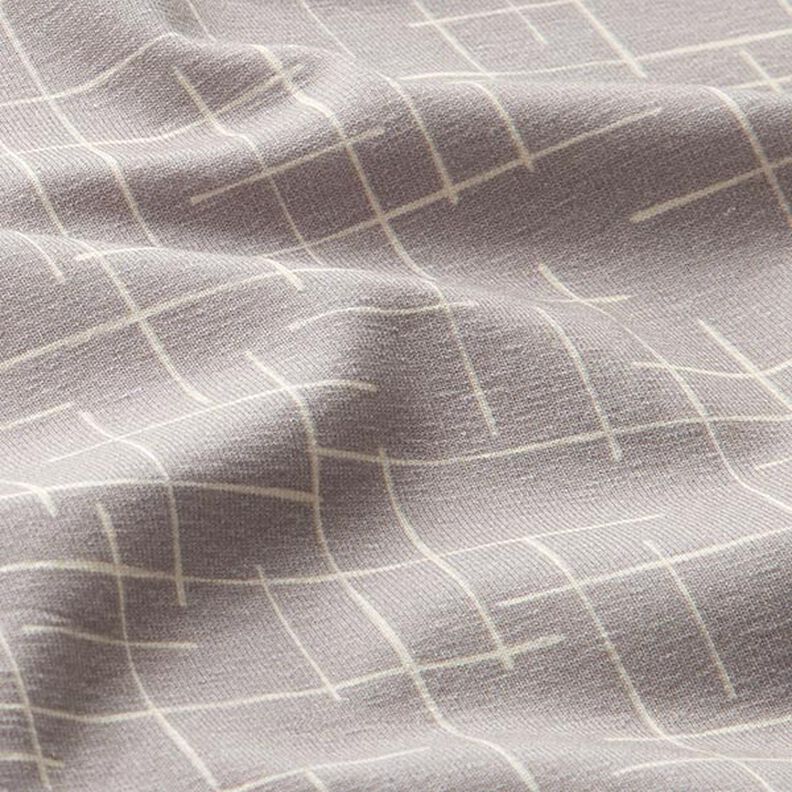 jersey di cotone, motivo a quadri interrotti – grigio chiaro, image number 2