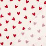 flanella di cotone cuori | Poppy Fabrics – avorio/rosso carminio,  thumbnail number 4