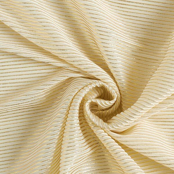 organza righe lurex – bianco lana/oro, image number 1